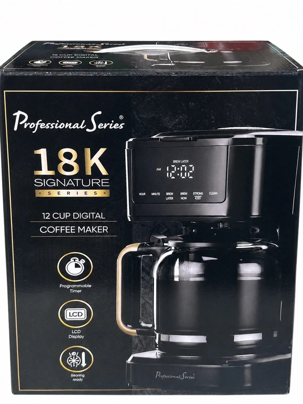 Professional Series 18K Signature 12-Cup Digital Coffee Maker New